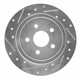 R1 Concepts 1988-1995 Dodge Daytona Rear Left Drilled & Slotted Silver Brake Rotor by R1 Concepts 631-39006L