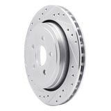 R1 Concepts 1989-1995 Chrysler Daytona Rear Left Drilled & Slotted Silver Brake Rotor by R1 Concepts 631-39007L