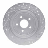 R1 Concepts 1989-1995 Chrysler Daytona Rear Left Drilled & Slotted Silver Brake Rotor by R1 Concepts 631-39007L