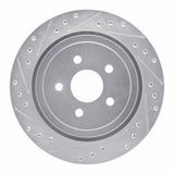 R1 Concepts 1989-1995 Chrysler Daytona Rear Left Drilled & Slotted Silver Brake Rotor by R1 Concepts 631-39007L
