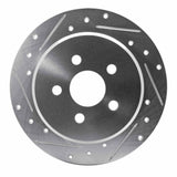 R1 Concepts 1995-2003 Chrysler PT Cruiser Rear Left Drilled & Slotted Silver Brake Rotor by R1 Concepts 631-39008L
