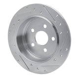 R1 Concepts 1995-2003 Chrysler PT Cruiser Rear Left Drilled & Slotted Silver Brake Rotor by R1 Concepts 631-39008L