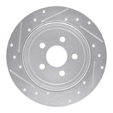 R1 Concepts 1995-2003 Chrysler PT Cruiser Rear Right Drilled & Slotted Silver Brake Rotor by R1 Concepts 631-39008R