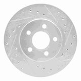 R1 Concepts 1995-2000 Chrysler Cirrus Front Right Drilled & Slotted Silver Brake Rotor by R1 Concepts 631-39009R