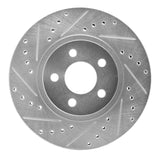 R1 Concepts 2001-2010 Chrysler PT Cruiser Front Left Drilled & Slotted Silver Brake Rotor by R1 Concepts 631-39012L