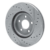 Dynamic Friction 2003-2009 Chrysler PT Cruiser Front Left Drilled & Slotted Silver Brake Rotor by Dynamic Friction Company 631-39013L