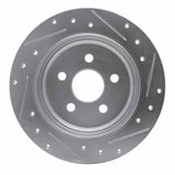 Dynamic Friction 2003-2010 Chrysler PT Cruiser Rear Left Drilled & Slotted Silver Brake Rotor by Dynamic Friction Company 631-39014L