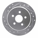 Dynamic Friction 2003-2010 Chrysler PT Cruiser Rear Left Drilled & Slotted Silver Brake Rotor by Dynamic Friction Company 631-39014L