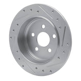 Dynamic Friction 2003-2010 Chrysler PT Cruiser Rear Left Drilled & Slotted Silver Brake Rotor by Dynamic Friction Company 631-39014L