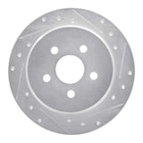 Dynamic Friction 2003-2010 Chrysler PT Cruiser Rear Right Drilled & Slotted Silver Brake Rotor by Dynamic Friction Company 631-39014R