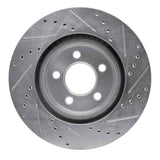 Dynamic Friction 2005-2023 Chrysler 300 Front Left Drilled & Slotted Silver Brake Rotor by Dynamic Friction Company 631-39015L