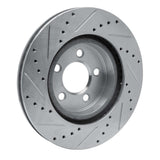 Dynamic Friction 2005-2023 Chrysler 300 Front Right Drilled & Slotted Silver Brake Rotor by Dynamic Friction Company 631-39015R