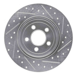 Dynamic Friction 2005-2023 Chrysler 300 Rear Left Drilled & Slotted Silver Brake Rotor by Dynamic Friction Company 631-39016L