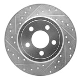 Dynamic Friction 2005-2023 Chrysler 300 Rear Left Drilled & Slotted Silver Brake Rotor by Dynamic Friction Company 631-39016L