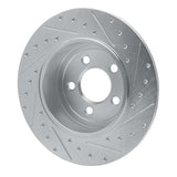 Dynamic Friction 2005-2023 Chrysler 300 Rear Left Drilled & Slotted Silver Brake Rotor by Dynamic Friction Company 631-39016L