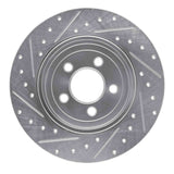 Dynamic Friction 2005-2023 Chrysler 300 Rear Right Drilled & Slotted Silver Brake Rotor by Dynamic Friction Company 631-39016R
