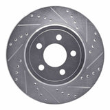 R1 Concepts 05-23 Chrysler 300 Rear Right Drilled & Slotted Silver Brake Rotor by R1 Concepts RNC-631-39018R