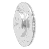 Dynamic Friction 2006-2023 Dodge Charger Rear Right Drilled & Slotted Silver Brake Rotor by Dynamic Friction Company 631-39021R