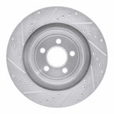 Dynamic Friction 2006-2023 Dodge Charger Rear Right Drilled & Slotted Silver Brake Rotor by Dynamic Friction Company 631-39021R