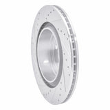 Dynamic Friction 2006-2023 Dodge Charger Rear Right Drilled & Slotted Silver Brake Rotor by Dynamic Friction Company 631-39021R