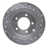 Dynamic Friction 2007-2017 Chrysler 200 Rear Left Drilled & Slotted Silver Brake Rotor by Dynamic Friction Company 631-39022L