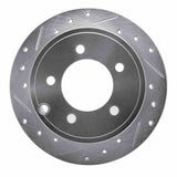Dynamic Friction 2007-2017 Chrysler 200 Rear Left Drilled & Slotted Silver Brake Rotor by Dynamic Friction Company 631-39022L