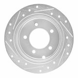 Dynamic Friction 2007-2017 Chrysler Sebring Rear Right Drilled & Slotted Silver Brake Rotor by Dynamic Friction Company 631-39022R