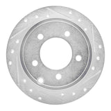 Dynamic Friction 2007-2017 Chrysler Sebring Rear Right Drilled & Slotted Silver Brake Rotor by Dynamic Friction Company 631-39022R