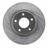 Dynamic Friction 2007-2025 Chrysler 200 Front Left Drilled & Slotted Silver Brake Rotor by Dynamic Friction Company 631-39023L