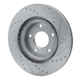 Dynamic Friction 2007-2025 Chrysler 200 Front Left Drilled & Slotted Silver Brake Rotor by Dynamic Friction Company 631-39023L