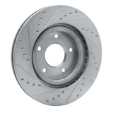 Dynamic Friction 2007-2025 Chrysler 200 Front Right Drilled & Slotted Silver Brake Rotor by Dynamic Friction Company 631-39023R