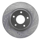 Dynamic Friction 2007-2025 Chrysler 200 Front Right Drilled & Slotted Silver Brake Rotor by Dynamic Friction Company 631-39023R