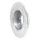 Dynamic Friction 2007-2017 Chrysler 200 Rear Right Drilled & Slotted Silver Brake Rotor by Dynamic Friction Company 631-39024R