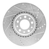 Dynamic Friction 2013-2023 Chrysler 200 Front Left Drilled & Slotted Silver Brake Rotor by Dynamic Friction Company 631-39025L