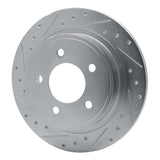 Dynamic Friction 2004-2008 Chrysler Pacifica Rear Left Drilled & Slotted Silver Brake Rotor by Dynamic Friction Company 631-39028L