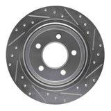 Dynamic Friction 2004-2008 Chrysler Pacifica Rear Left Drilled & Slotted Silver Brake Rotor by Dynamic Friction Company 631-39028L