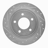 Dynamic Friction 2004-2008 Chrysler Pacifica Rear Left Drilled & Slotted Silver Brake Rotor by Dynamic Friction Company 631-39028L