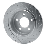 Dynamic Friction 2004-2008 Chrysler Pacifica Rear Left Drilled & Slotted Silver Brake Rotor by Dynamic Friction Company 631-39028L