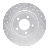 Dynamic Friction 2004-2008 Chrysler Pacifica Rear Right Drilled & Slotted Silver Brake Rotor by Dynamic Friction Company 631-39028R