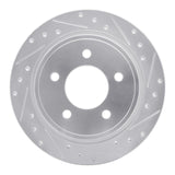 Dynamic Friction 2004-2008 Chrysler Pacifica Rear Right Drilled & Slotted Silver Brake Rotor by Dynamic Friction Company 631-39028R