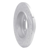 Dynamic Friction 2004-2008 Chrysler Pacifica Rear Right Drilled & Slotted Silver Brake Rotor by Dynamic Friction Company 631-39028R