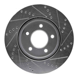 Dynamic Friction 2004-2008 Chrysler Pacifica Front Left Drilled & Slotted Silver Brake Rotor by Dynamic Friction Company 631-39029L