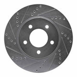 Dynamic Friction 2004-2008 Chrysler Pacifica Front Left Drilled & Slotted Silver Brake Rotor by Dynamic Friction Company 631-39029L
