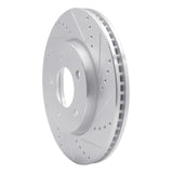 Dynamic Friction 2004-2008 Chrysler Pacifica Front Right Drilled & Slotted Silver Brake Rotor by Dynamic Friction Company 631-39029R