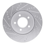 Dynamic Friction 2004-2008 Chrysler Pacifica Front Right Drilled & Slotted Silver Brake Rotor by Dynamic Friction Company 631-39029R
