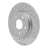 Dynamic Friction 2017-2025 Chrysler Pacifica Rear Left Drilled & Slotted Silver Brake Rotor by Dynamic Friction Company 631-39030L