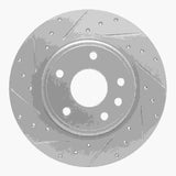 Dynamic Friction 2017-2025 Chrysler Pacifica Rear Left Drilled & Slotted Silver Brake Rotor by Dynamic Friction Company 631-39030L