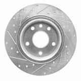Dynamic Friction 2017-2025 Chrysler Grand Caravan Rear Right Drilled & Slotted Silver Brake Rotor by Dynamic Friction Company 631-39030R