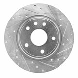 Dynamic Friction 2017-2025 Chrysler Grand Caravan Rear Right Drilled & Slotted Silver Brake Rotor by Dynamic Friction Company 631-39030R