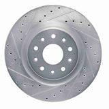 Dynamic Friction 2020-2025 Chrysler Pacifica Front Left Drilled & Slotted Silver Brake Rotor by Dynamic Friction Company 631-39032L